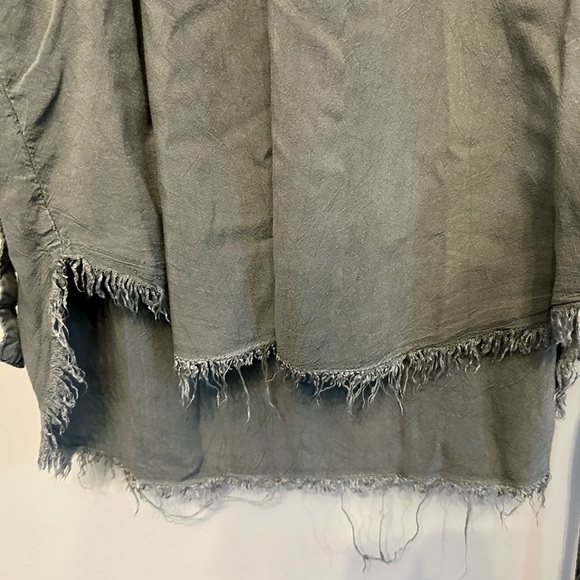 Mlle Gabrielle Olive Long Sleeve Shirt Dress Small - Picture 4 of 5